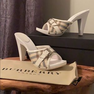 Burberry of London Astrid Peep Toe Heels 38